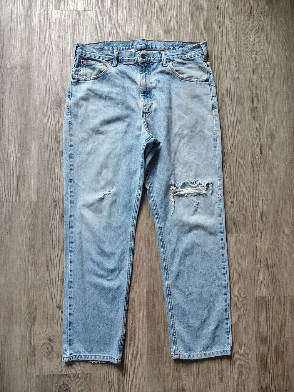 Vintage Carhartt Jeans Men's 36x30 Traditional Fit Distressed Denim USA 90s Y2K